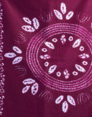 Purple Cotton Printed Saree