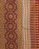 Brown Cotton Printed Saree