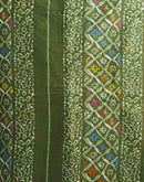 Green Cotton Printed Saree