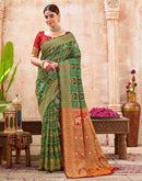 Green Silk Woven Patola Saree