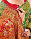 Green Silk Woven Patola Saree