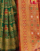 Green Silk Woven Patola Saree