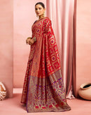 Red Silk Woven Banarasi Saree