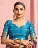 Turquoise Silk Woven Patola Saree
