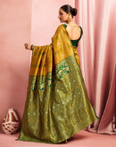 Mustard Yellow Silk Woven Patola Saree