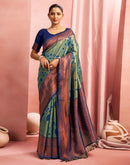 Rama Green Silk Woven Kanjivaram Saree