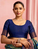 Rama Green Silk Woven Kanjivaram Saree