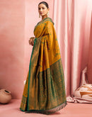 Mustard Yellow Silk Woven Kanjivaram Saree