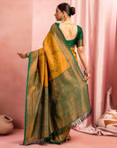 Mustard Yellow Silk Woven Kanjivaram Saree