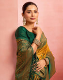 Mustard Yellow Silk Woven Kanjivaram Saree