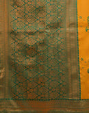 Mustard Yellow Silk Woven Kanjivaram Saree
