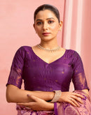Rose Pink Silk Woven Banarasi Saree