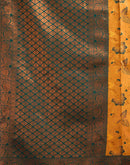 Mustard Yellow Silk Woven Kanjivaram Saree