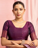 Dusty Purple Silk Woven Kanjivaram Saree