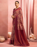 Mauve Silk Woven Kanjivaram Saree