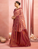 Mauve Silk Woven Kanjivaram Saree