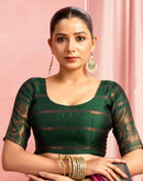 Bright Pink Silk Woven Kanjivaram Saree