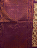 Khaki Silk Woven Kanjivaram Saree