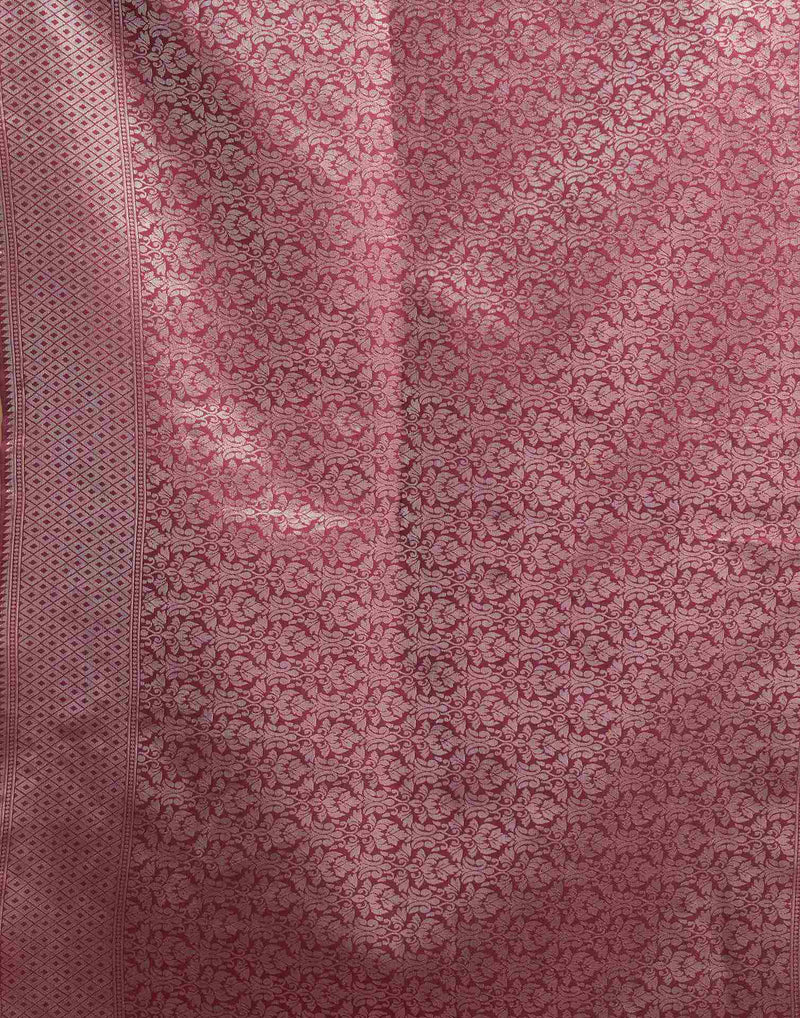 Beige Silk Woven Saree