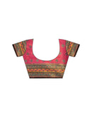Pink Shimmer Silk Printed Saree