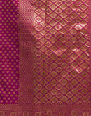 Rani Pink Silk Woven Banarasi Saree