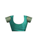 Teal Green Silk Woven Banarasi Saree