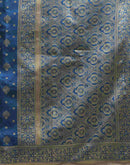Rama Blue Silk Woven Banarasi Saree
