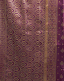 Wine Silk Woven Banarasi Saree