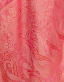 Pink Chanderi Woven Banarasi Saree