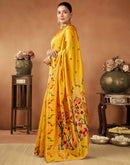 Yellow Silk Woven Paithani Saree