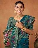 Rama Green Silk Woven Paithani Saree