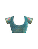 Peacock Blue Silk Woven Paithani Saree