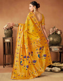 Yellow Silk Woven Paithani Saree