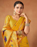 Yellow Silk Woven Paithani Saree