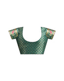 Teal Blue Silk Woven Paithani Saree