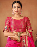 Rani Pink Silk Woven Paithani Saree