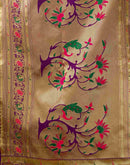 Dark Purple Silk Woven Paithani Saree