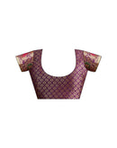 Dark Purple Silk Woven Paithani Saree