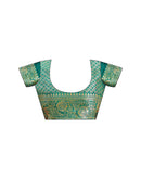 Teal Green Silk Woven Banarasi Saree