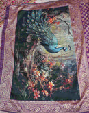 Dark Purple Silk Woven Banarasi Saree