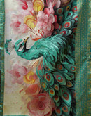 Teal Green Silk Woven Banarasi Saree