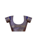 Royal Blue Silk Woven Banarasi Saree