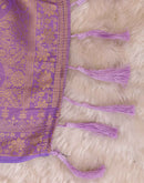Lavender Chiffon Woven Saree
