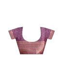 Dark Purple Silk Woven Kanjivaram Saree