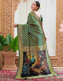 Green Silk Woven Banarasi Saree