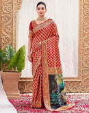 Red Silk Woven Banarasi Saree