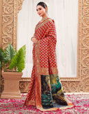 Red Silk Woven Banarasi Saree