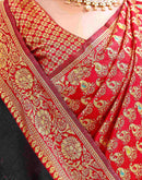 Red Silk Woven Banarasi Saree