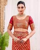 Red Silk Woven Banarasi Saree