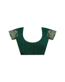 Moss Green Shimmer Sequence Embroidery Saree